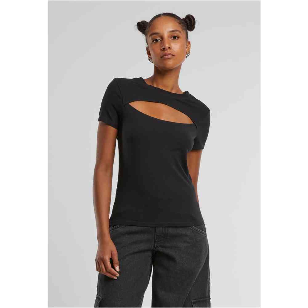 Urban Classics - Short Cut Out Top - Schwarz
